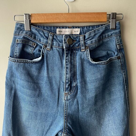 asos slouchy super high rise mom jeans size 26 - Picture 3 of 10